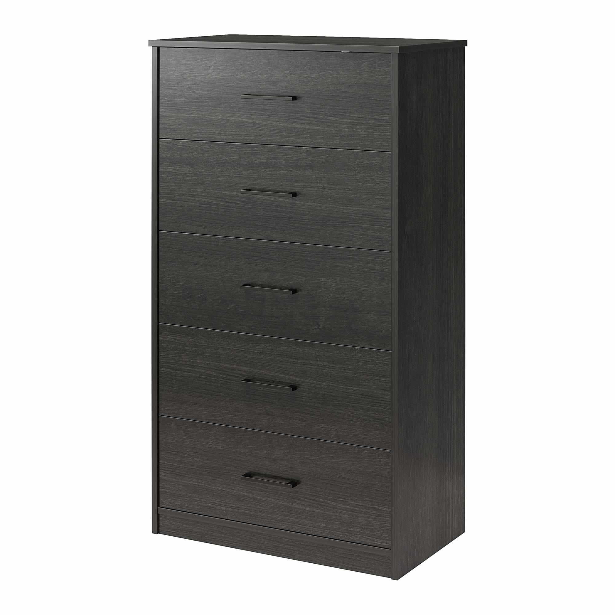 Brindle 6Drawer Horizontal Dresser, Black Oak Finish, by Hillsdale