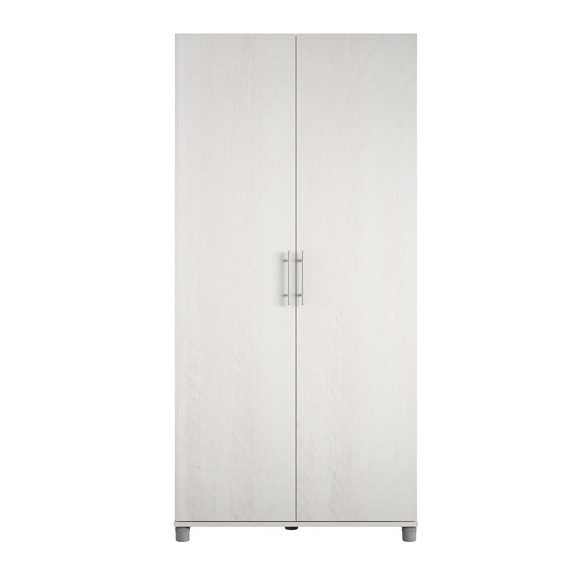 Camberly 36" Ivory Oak Freestanding Storage Cabinet with Adjustable Shelving