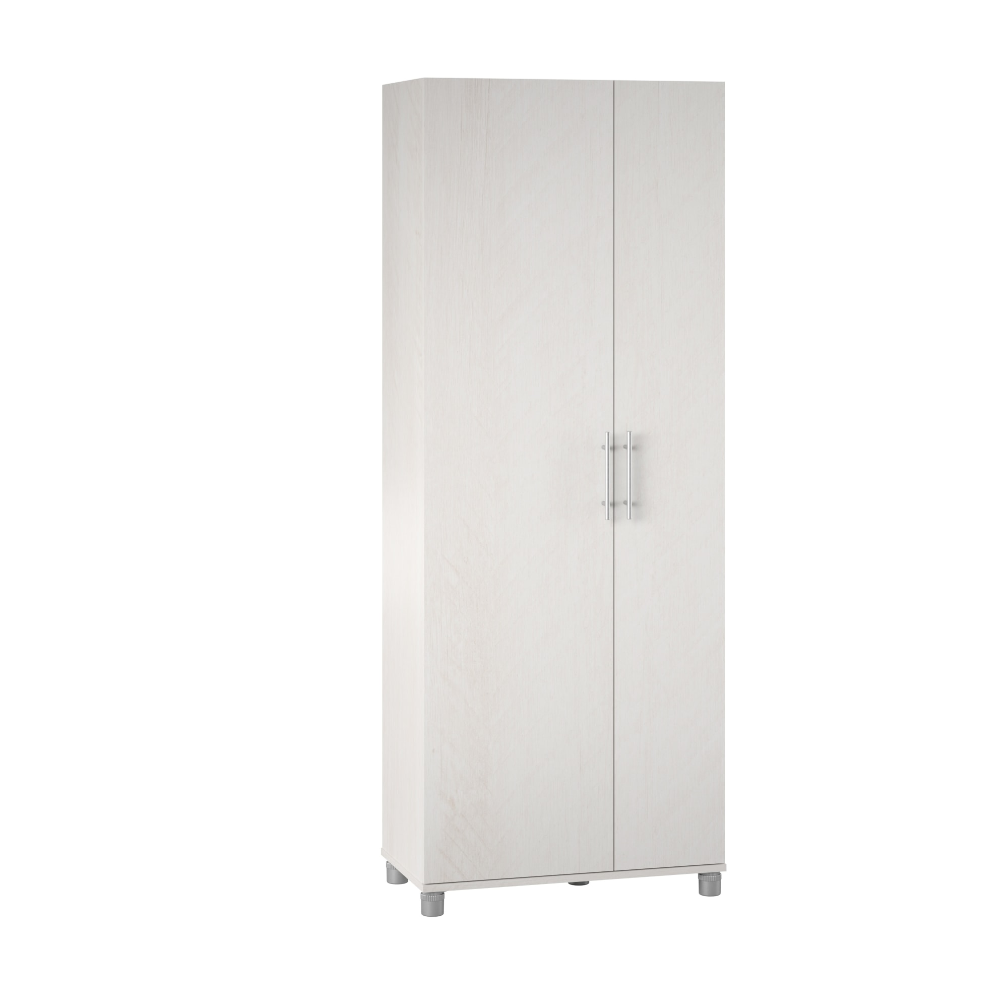 Ivory Oak Tall Freestanding Storage Cabinet with Adjustable Shelving