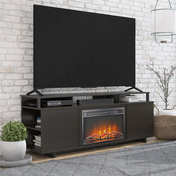 Ameriwood Home Carson Fireplace TV Stand for TVs up to 65", Espresso