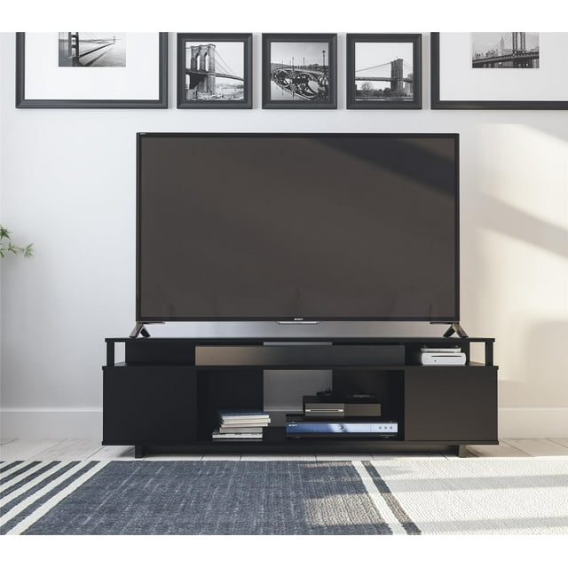 Ameriwood Home Carson TV Stand for TVs up to 65", Black Oak