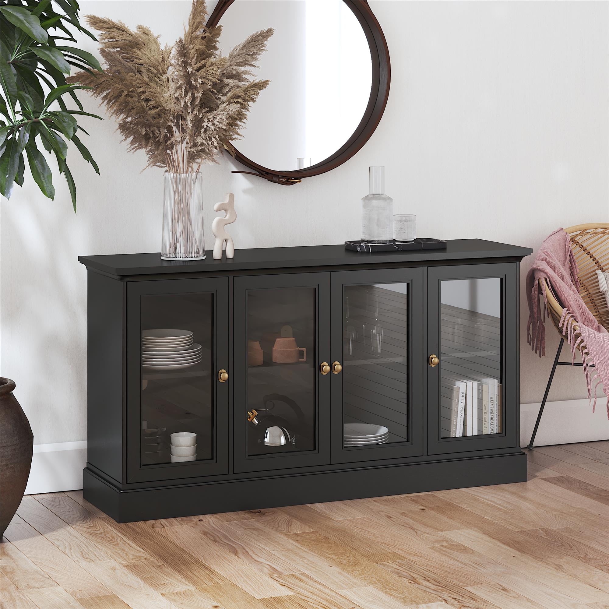 Ami Ameriwood Convertax Console - TV Stand for TVs - Black Oak