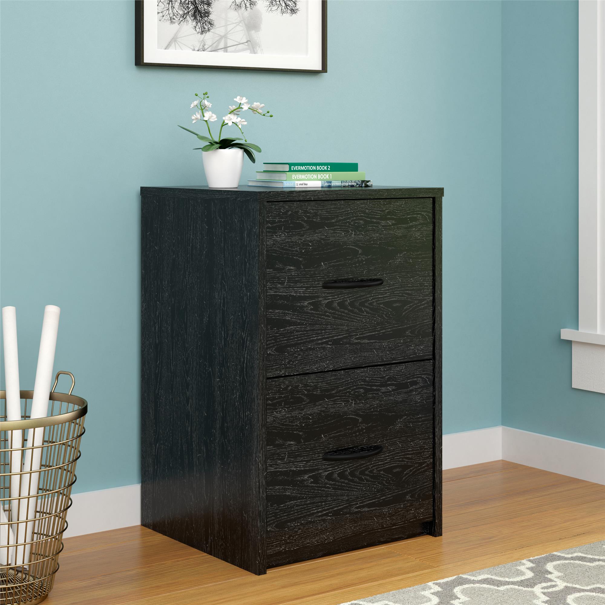 Ameriwood Home Core 2 Drawer File Cabinet, Black Oak - image 1 of 6