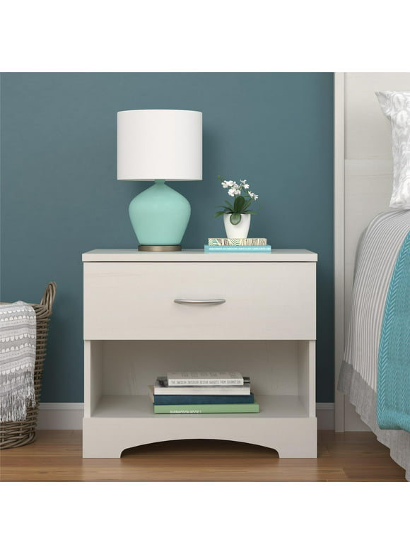 Ameriwood Home Crescent Point Nightstand, Multiple Colors - Ivory