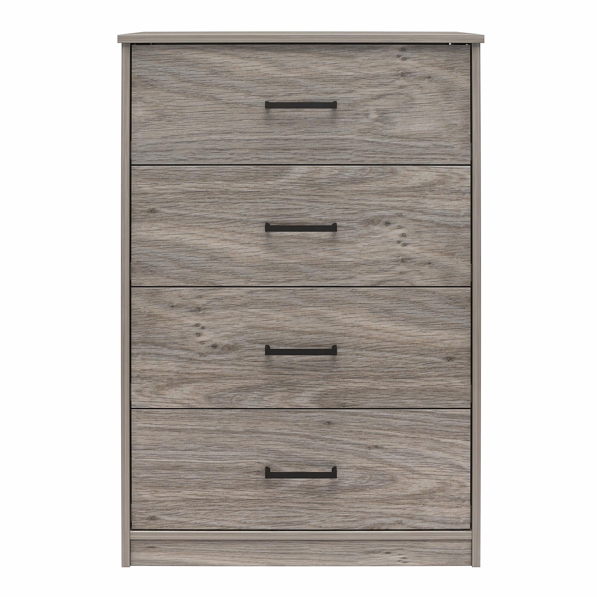 Ameriwood Home Edgewater 4 Drawer Dresser, Gray Oak