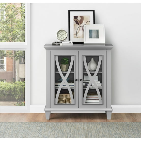 Ameriwood Home Ellington Double Door Accent Cabinet, Multiple Colors - Gray