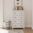 thumbnail image 1 of Ameriwood Home Farmington 4 Drawer Dresser, Ivory Oak, 1 of 9
