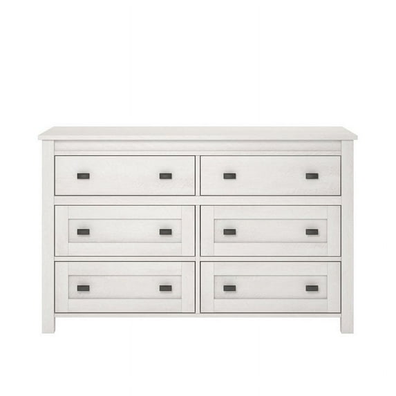 Ameriwood Home Farmington 6 Drawer Dresser, Ivory Oak