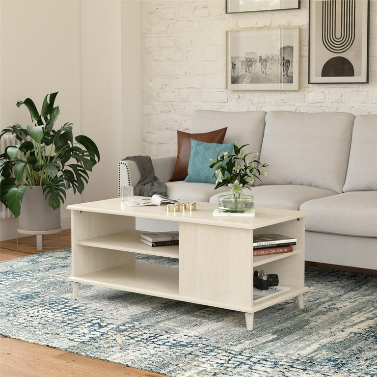 Ameriwood Home Farnsworth Coffee Table, Ivory Oak - Walmart.com
