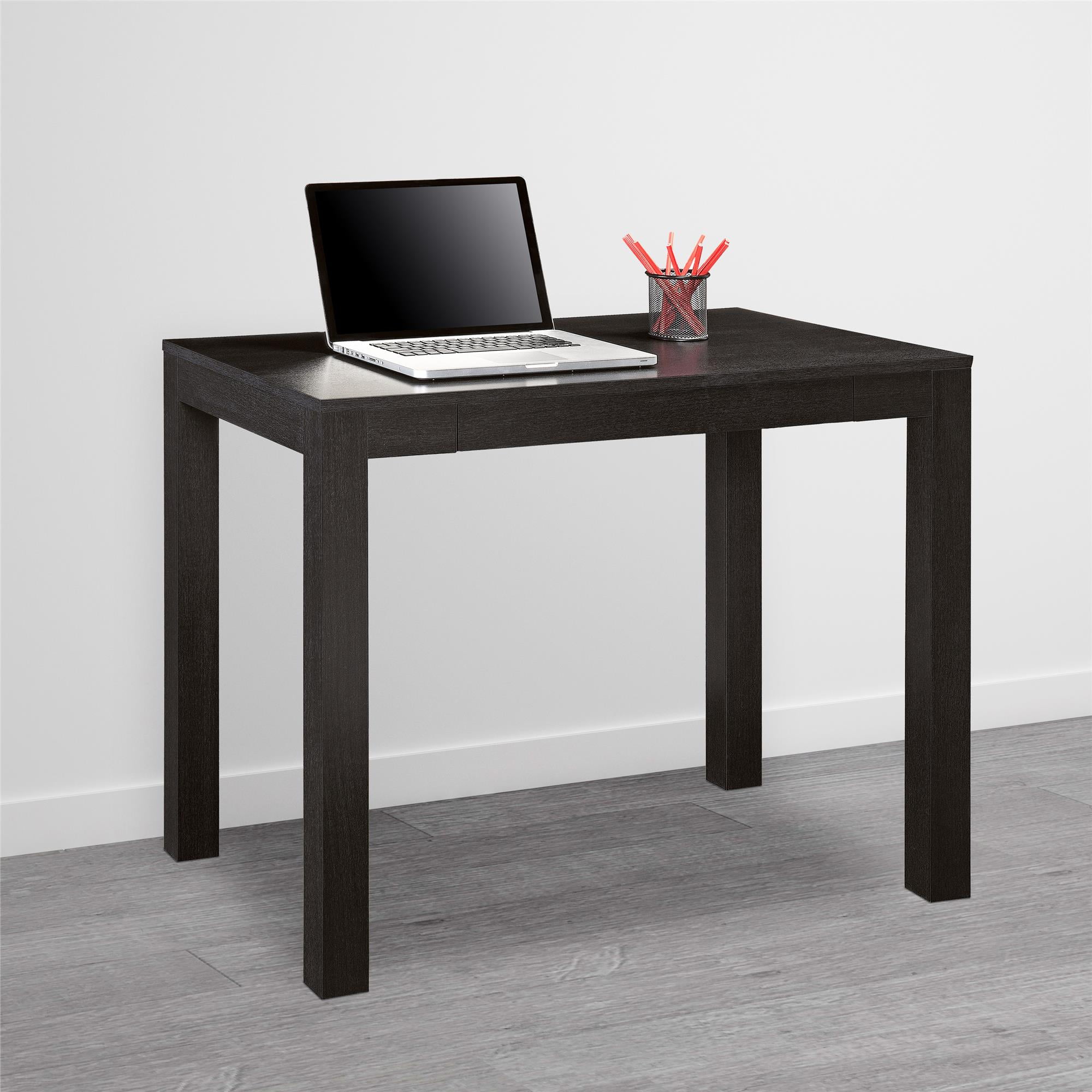 Ameriwood Home Glyndon Computer Desk with Drawer, Black Oak