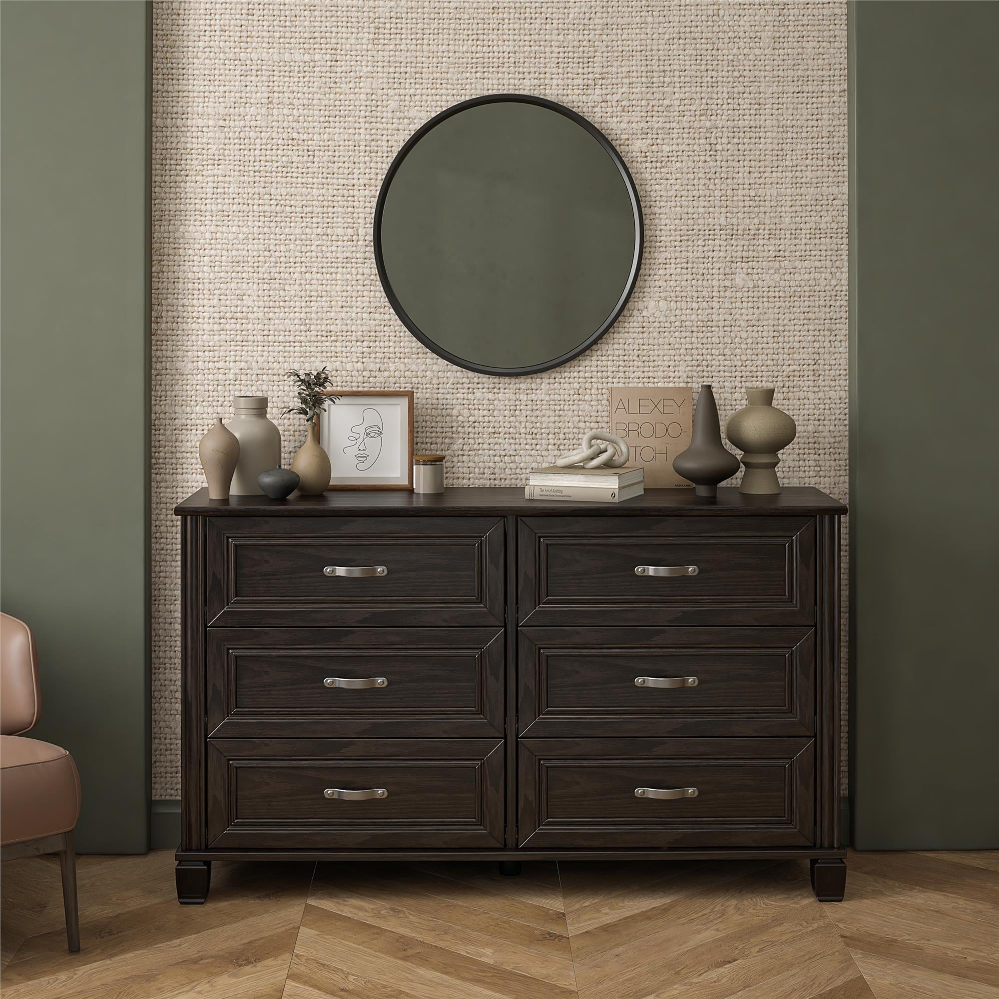 hillview ivory oak 6-drawer dresser Hillview 6 Drawer Dresser by Ameriwood