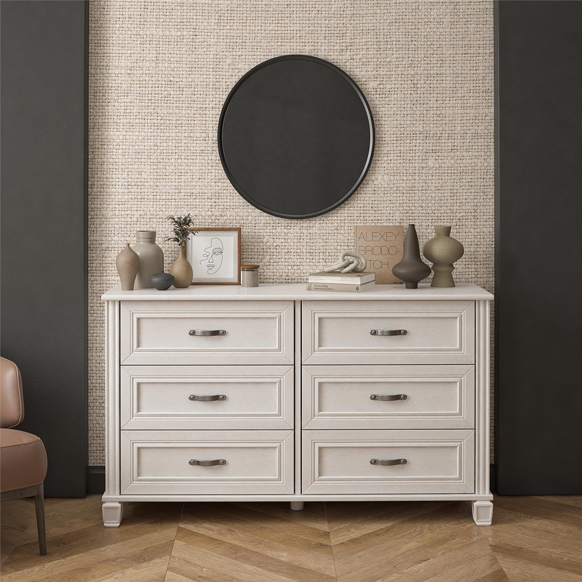 Hillview 6 Drawer Dresser, Ivory Oak - Walmart.com Hillview 6 Drawer Dresser, Ivory Oak - Walmart.com