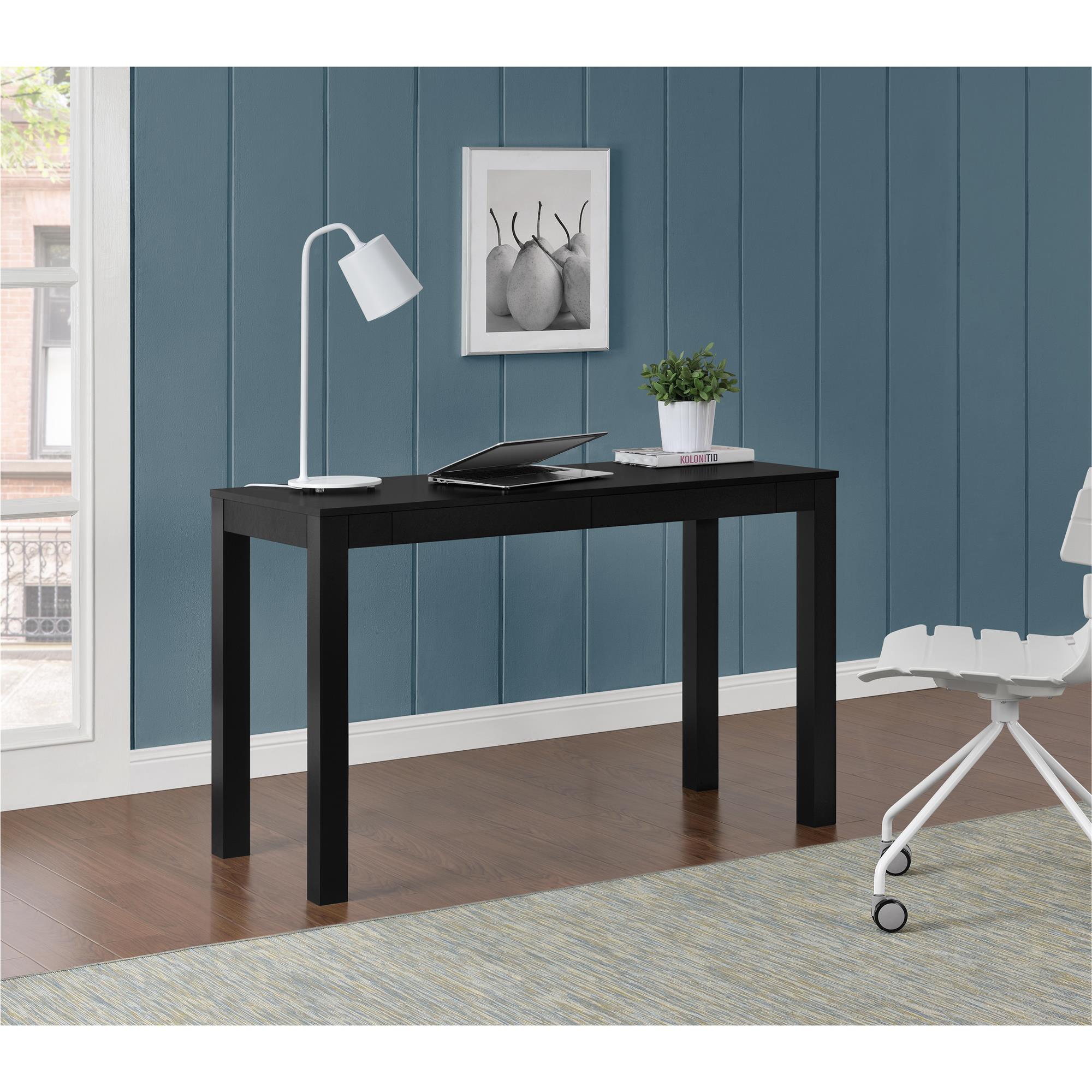 Ameriwood Home Large Parsons Computer Desk with 2 Drawers, Black - image 1 of 8