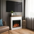 Ameriwood Home Mabrick Electric Fireplace with Mantel & Touchscreen