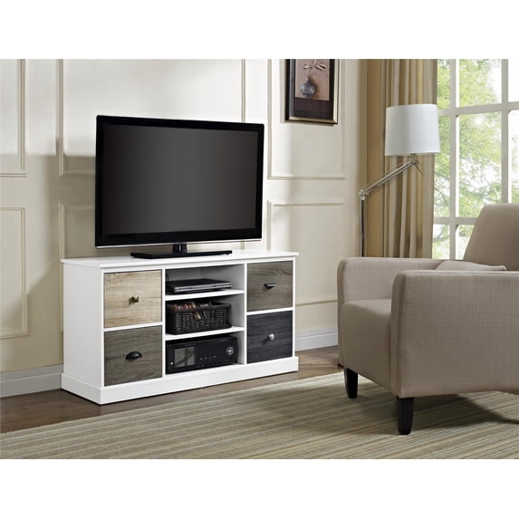 Ameriwood Home Mercer Storage TV Console with Multicolored Door Fronts for TVs up to 48"