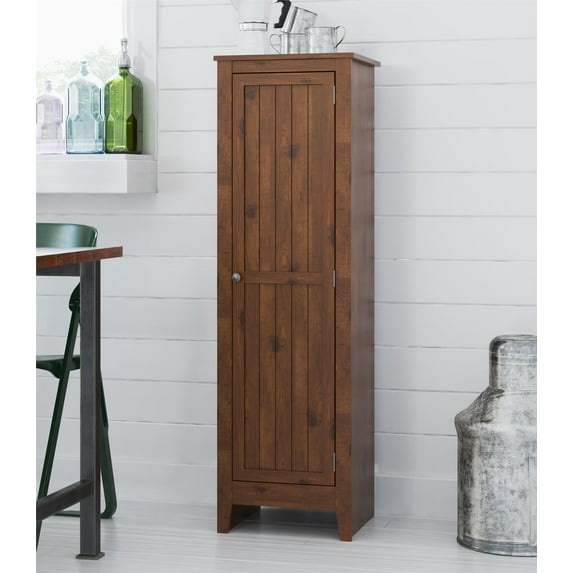 Ameriwood Home Milford Single Door Storage Pantry Cabinet, Old Fashioned Pine