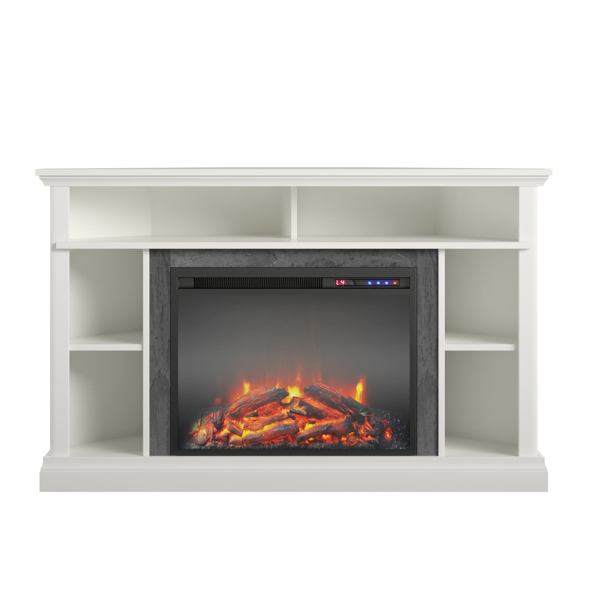 Ameriwood Home Overland Electric Corner Fireplace up to 50" in White