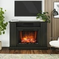 thumbnail image 1 of Ameriwood Home Palazzo Multi-Colored Electric Fireplace Mantel TV Stand with Storage for TVs up to 65", Black Oak, 1 of 17