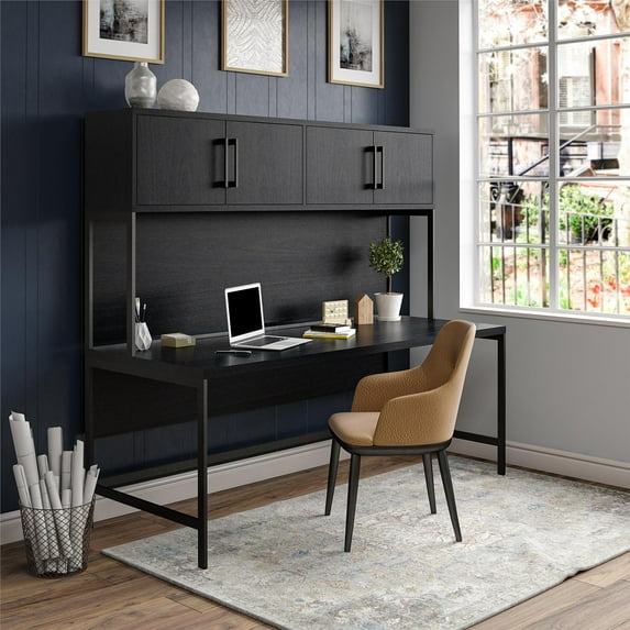 Ameriwood Home Parkside Hutch, Black Oak