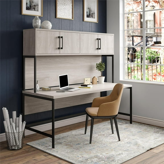 Ameriwood Home Parkside Hutch, Light Brown Oak