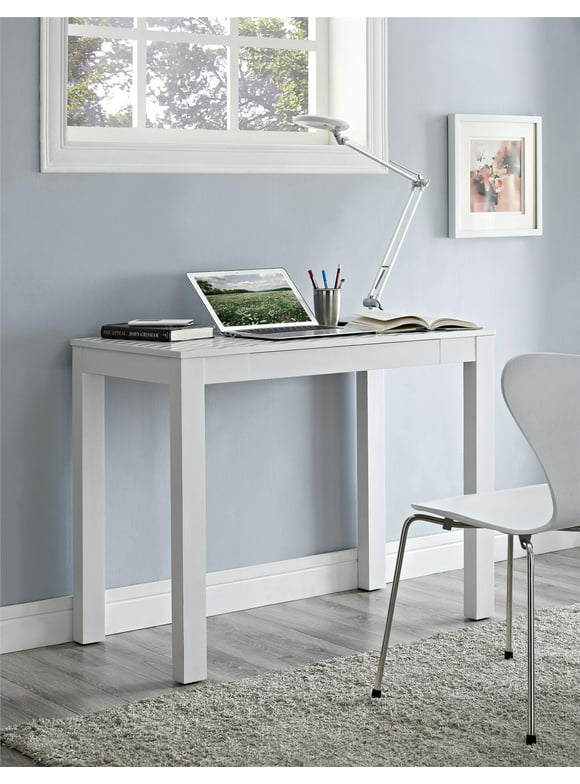 Ameriwood Home Parsons Computer Desk with Drawer, Chevron