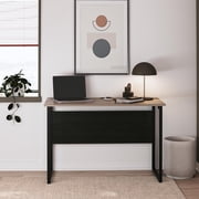 Ameriwood Home Sorina Writing Desk, Distressed Gray Oak & Black