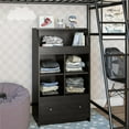 thumbnail image 1 of The Loft 1 Drawer Storage Tower, Black Oak, 1 of 9
