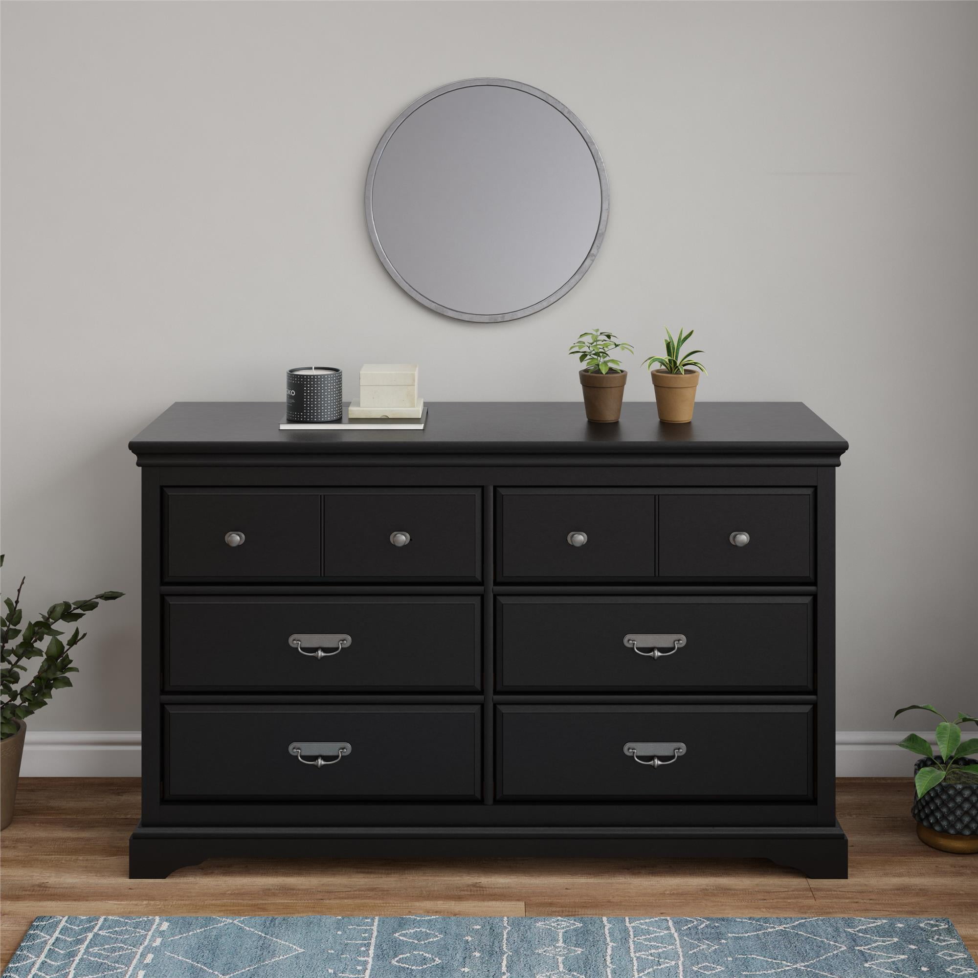 Ameriwood Home Vox 6 Drawer Dresser, Black