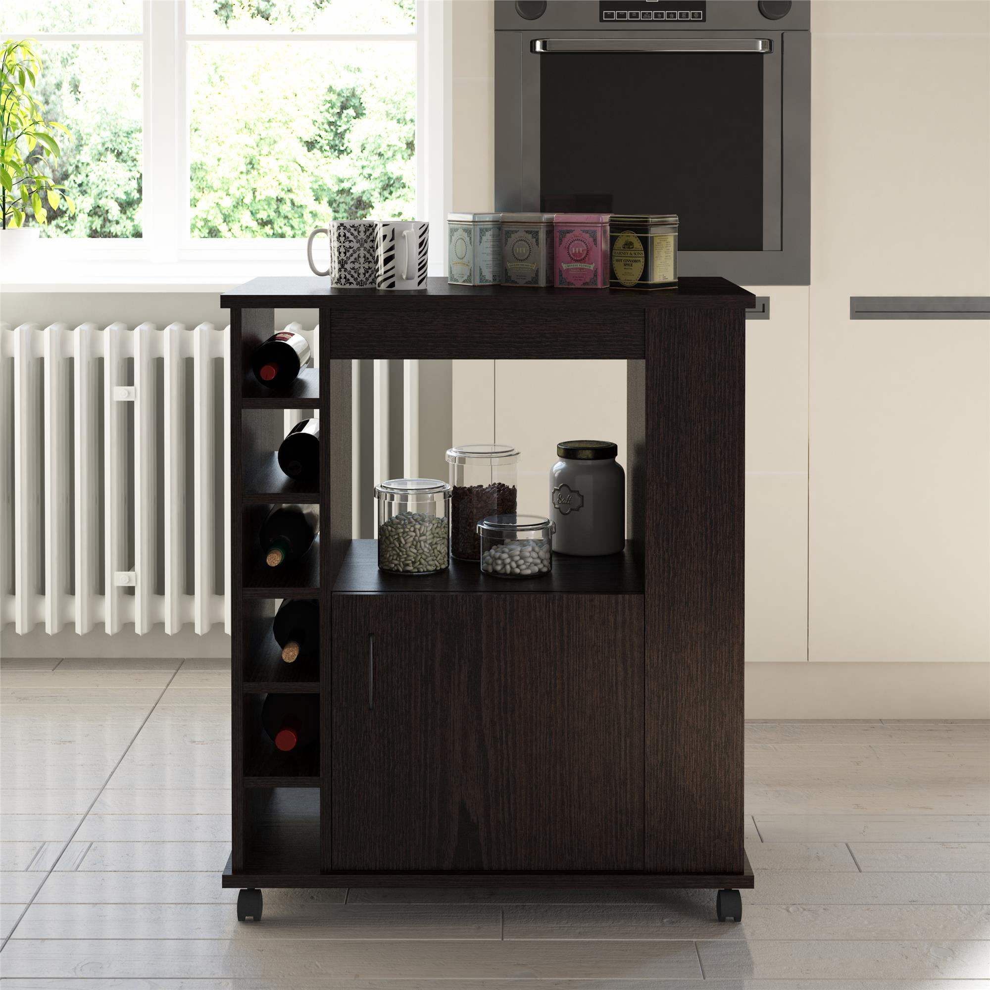 Ameriwood Home Williams Kitchen Cart, Espresso
