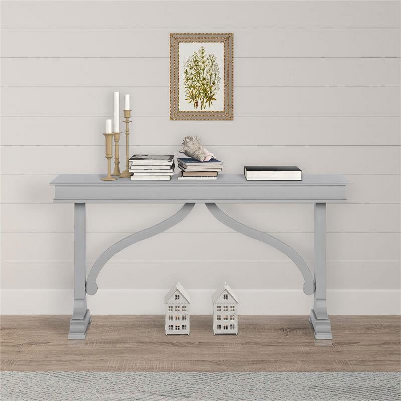 Ameriwood Home Winston Wood Veneer Console Table in Dove Gray