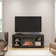 Ameriwood Home Woodbriar Electric Fireplace TV Console for TVs up to 74", Espresso