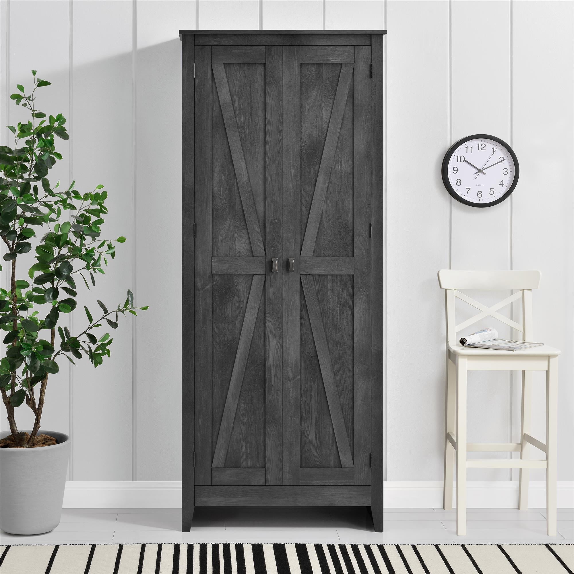Ameriwood SystemBuild Farmington 31.5 Wide Storage Cabinet Rustic Gray