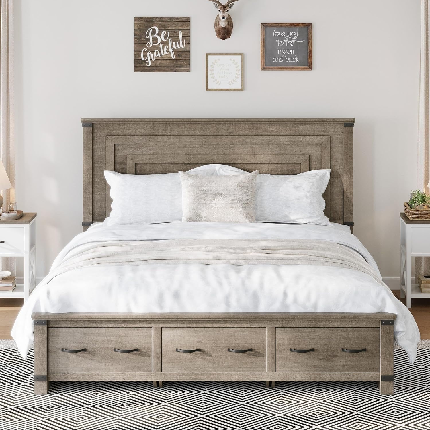 Merluxy Queen Size Farmhouse Bed Frame With Barn Door Headboard Platform Bed Frame With Wood Slats Under Bed Storage Space Rustic Gray Bb90adda Bf85 447e 8000 2a4acda4296b.d968bc1e2f5e5771e5652e0bae5369e2 3 thumbnail image