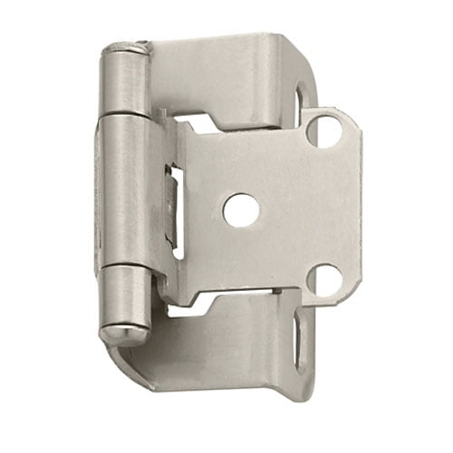 Amerock 1-1/2 in. W x 2-1/4 in. L Satin Nickel Steel Self-Closing Hinge 2