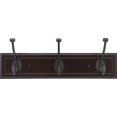 thumbnail image 1 of Amerock 18 in (457 mm) 3 Hook Mahogany/Oil-Rubbed Bronze Hook Rack, 1 of 2