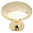 thumbnail image 1 of Amerock | Cabinet Knob | Polished Brass | 1-3/16 inch (30 mm) Diameter | Everyday Heritage | 1 Pack | Drawer Knob | Cabinet Hardware, 1 of 7