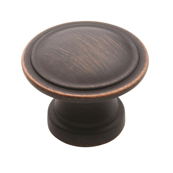 Amerock 2pk29116orb-XCP32 Two Ring Style Kitchen Cabinet Knob 1-3/16" Diameter  Oil Rubbed Bronze - pack of 32