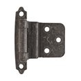 thumbnail image 1 of Amerock 3/8in (10 mm) Inset Self-Closing, Face Mount Wrought Iron Hinge - 1 Pair, 1 of 2