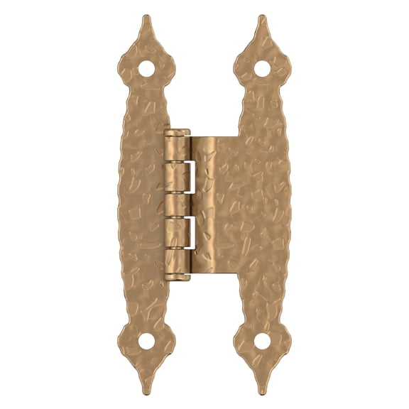 Amerock 3/8in (10mm) Offset Non-Self Closing Face Mount Champagne Bronze Cabinet Hinge - 1 Pair