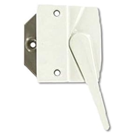 Amerock #7191-32 Sash Lock & Keeper - Right Hand, White - Replacement Window Hardware for Primed Wood, Perma-Shield Casement & Awning Windows (1974-1995)