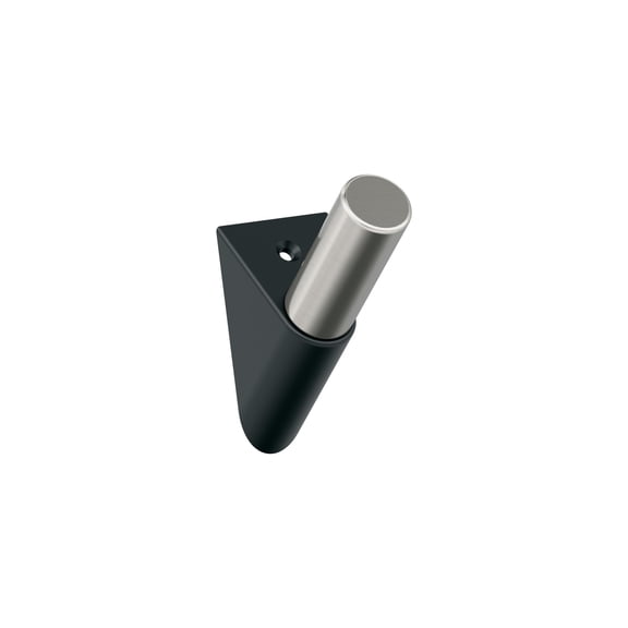 Amerock Acclivity Contemporary Single Prong Matte Black/Satin Nickel Wall Hook