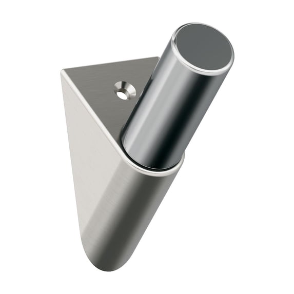 Amerock Acclivity Contemporary Single Prong Satin Nickel/Polished Chrome Wall Hook