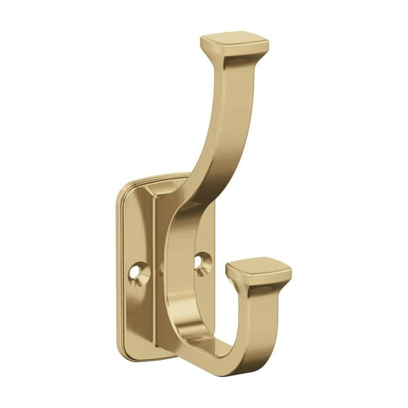 Amerock Alder Transitional Double Prong Champagne Bronze Wall Hook
