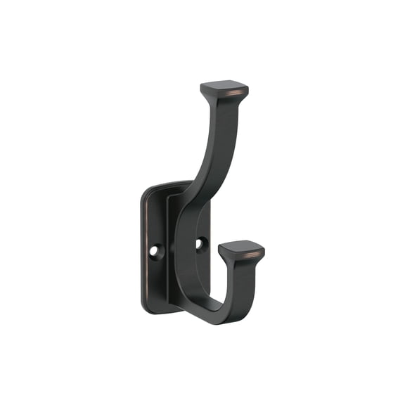 Amerock Alder Transitional Double Prong Oil-Rubbed Bronze Wall Hook