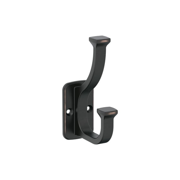 Amerock Alder Transitional Double Prong Oil-Rubbed Bronze Wall Hook