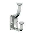thumbnail image 1 of Amerock Alder Transitional Double Prong Polished Chrome Wall Hook, 1 of 9