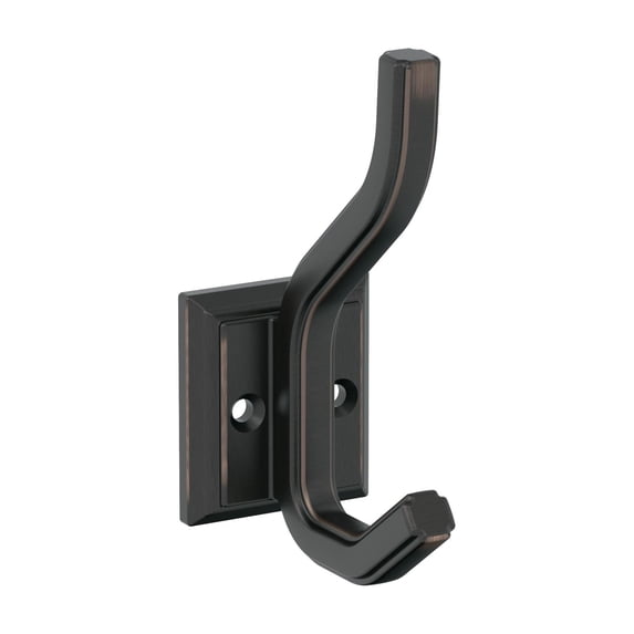 Amerock Aliso Transitional Double Prong Oil-Rubbed Bronze Wall Hook
