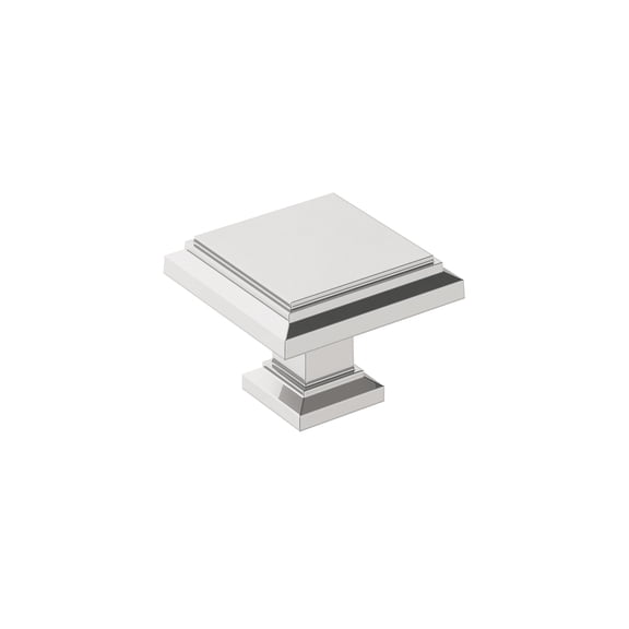 Amerock Appoint 1-1/4 inch (32mm) Length Polished Chrome Cabinet Knob, 5 Pack