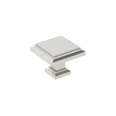 Amerock Appoint 1-1/4 inch (32mm) Length Satin Nickel Cabinet Knob, 5 Pack