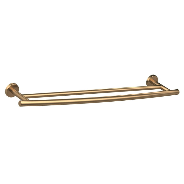 Amerock Clarendon 24-in Double Matte Black Wall Mount Double Towel Bar Amerock Clarendon 24-in Double Matte Black Wall Mount Double Towel Bar